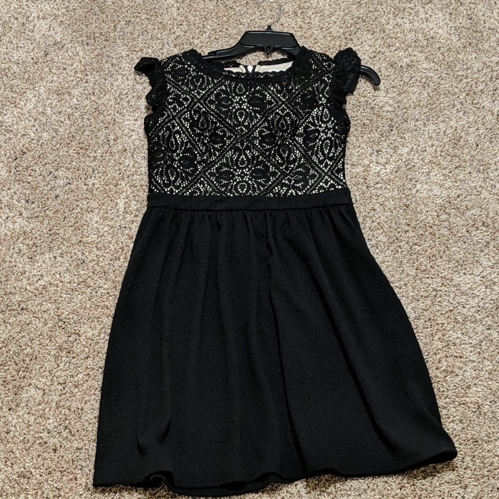 Black and White lace top dress